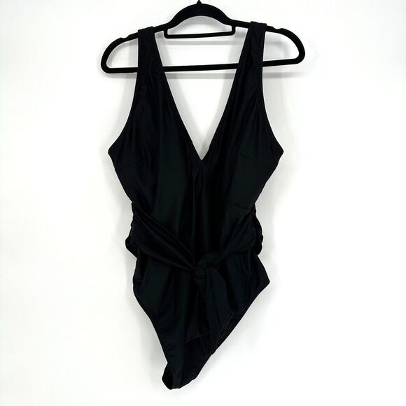 Adore Me Womens One Piece Swimsuit Size 3X Black Boho Beach Classic Slimming - Picture 1 of 8